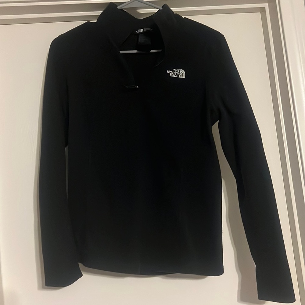 The North Face 1/4 zip black mock neck pullover fleece